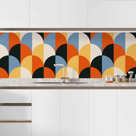 Alzatina adesiva per cucina - Motivo geometrico