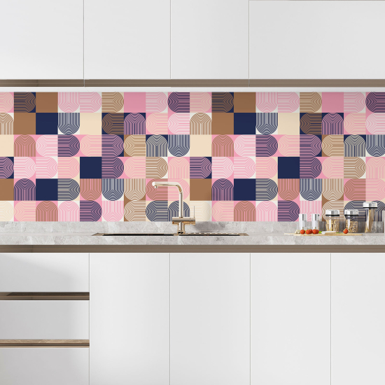 Alzatina adesiva per cucina - Motivo geometrico