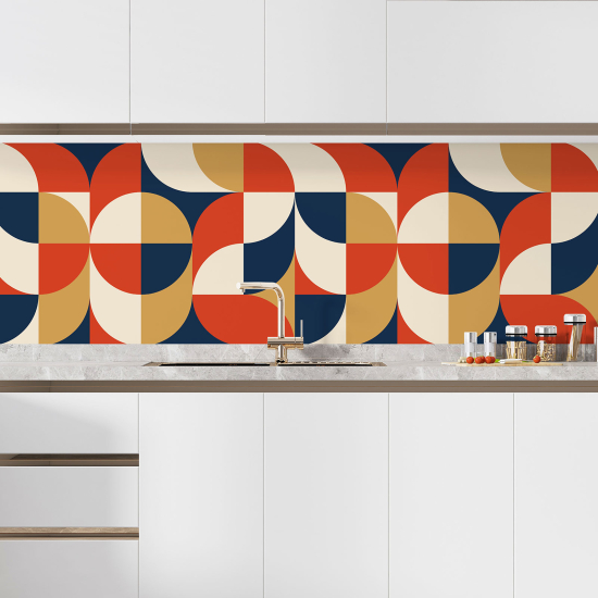 Alzatina adesiva per cucina - Motivo geometrico