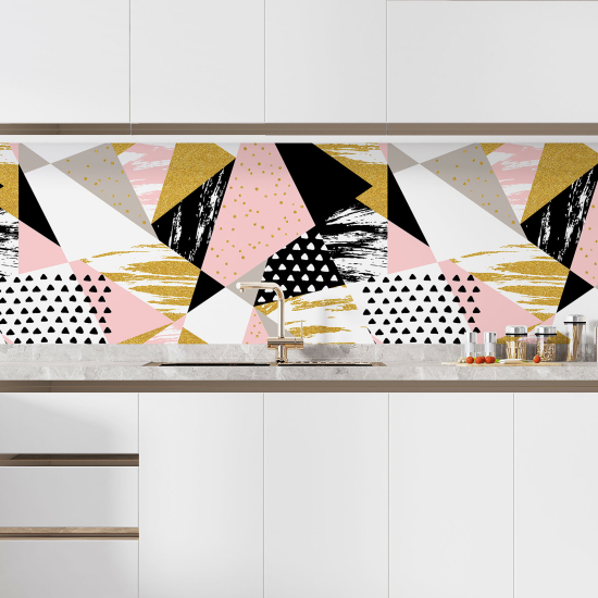 Alzatina adesiva per cucina - Motivo geometrico