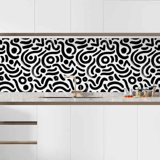 Alzatina adesiva per cucina - Motivo Grafico