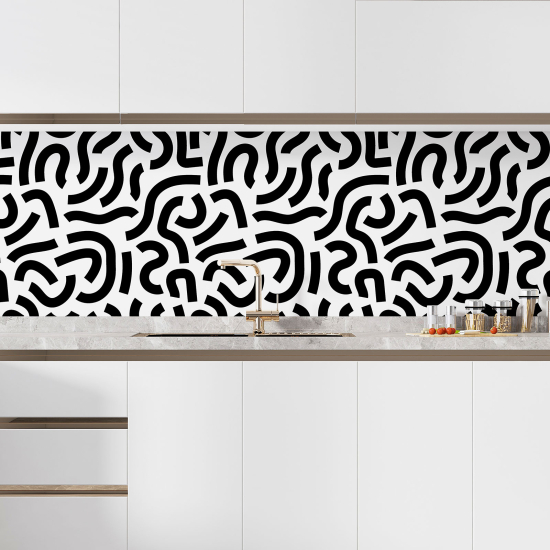 Alzatina adesiva per cucina - Motivo Grafico