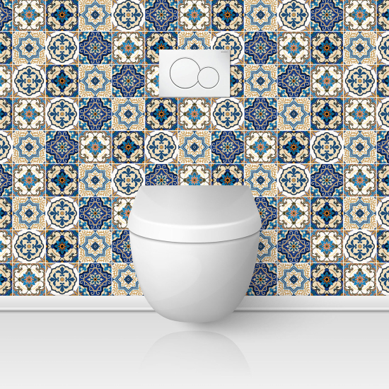 Alzatina adesiva per WC - Effetto piastrelle di cemento
