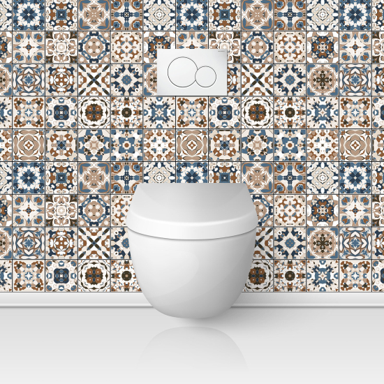 Alzatina adesiva per WC - Effetto piastrelle di cemento
