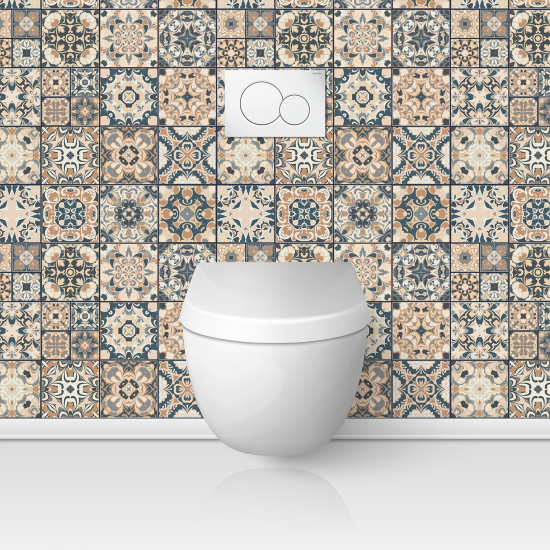 Alzatina adesiva per WC - Effetto piastrelle di cemento