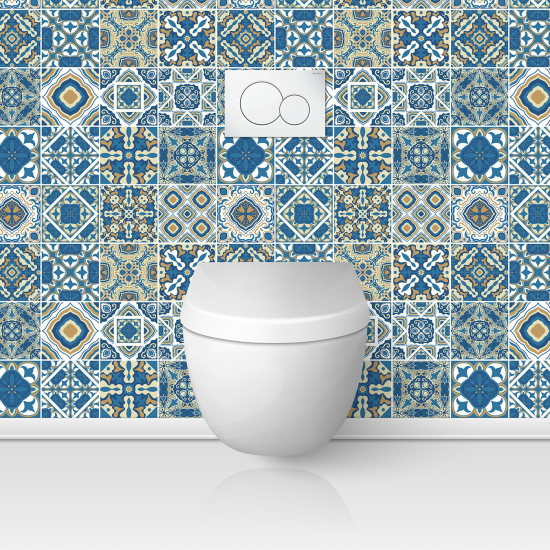 Alzatina adesiva per WC - Effetto piastrelle di cemento