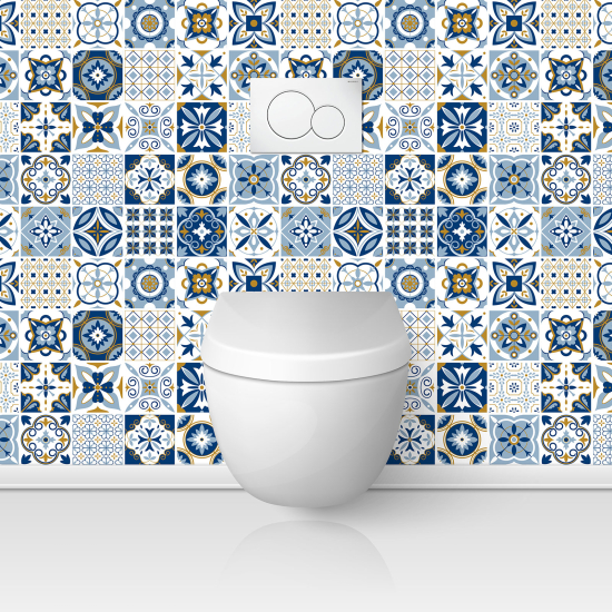Alzatina adesiva per WC - Effetto piastrelle di cemento