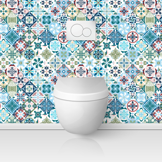 Alzatina adesiva per WC - Effetto piastrelle di cemento