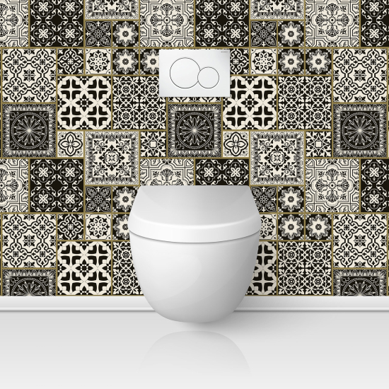 Alzatina adesiva per WC - Effetto piastrelle di cemento