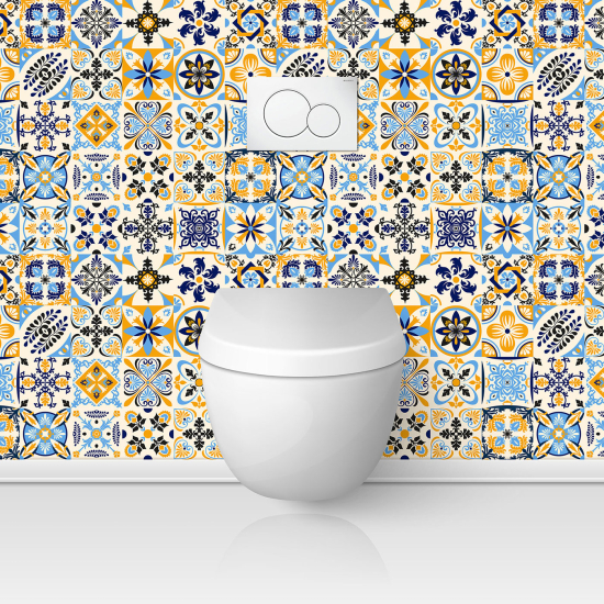 Alzatina adesiva per WC - Effetto piastrelle di cemento
