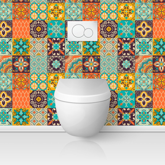 Alzatina adesiva per WC - Effetto piastrelle di cemento