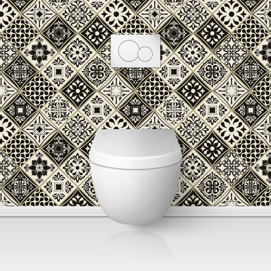 Alzatina adesiva per WC - Effetto piastrelle di cemento
