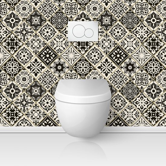 Alzatina adesiva per WC - Effetto piastrelle di cemento