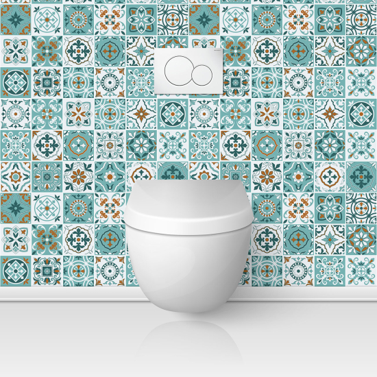 Alzatina adesiva per WC - Effetto piastrelle di cemento