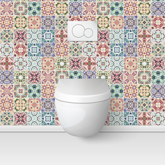 Alzatina adesiva per WC - Effetto piastrelle di cemento