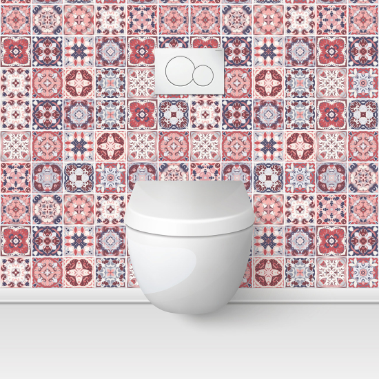 Alzatina adesiva per WC - Effetto piastrelle di cemento