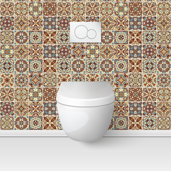 Alzatina adesiva per WC - Effetto piastrelle di cemento