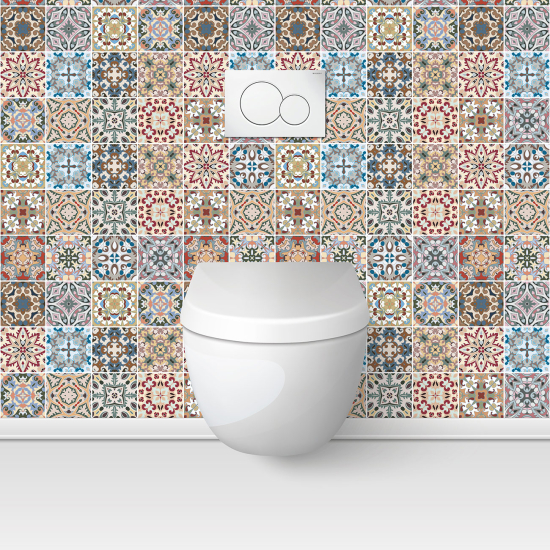 Alzatina adesiva per WC - Effetto piastrelle di cemento