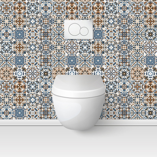 Alzatina adesiva per WC - Effetto piastrelle di cemento