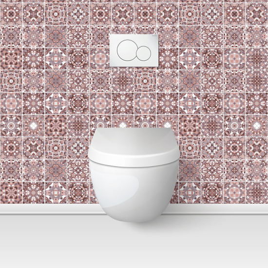 Alzatina adesiva per WC - Effetto piastrelle di cemento