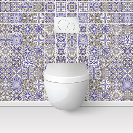 Alzatina adesiva per WC - Effetto piastrelle di cemento
