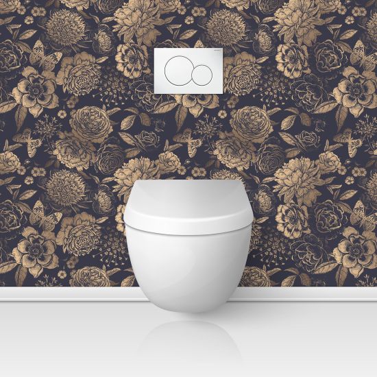 Alzatina adesiva per WC - Fiori Farfalle