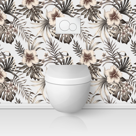 Alzatina adesiva per WC - Fiori tropicali