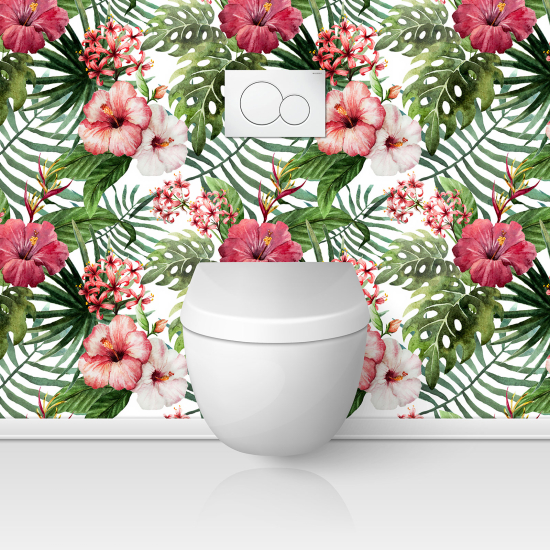 Alzatina adesiva per WC - Fiori tropicali