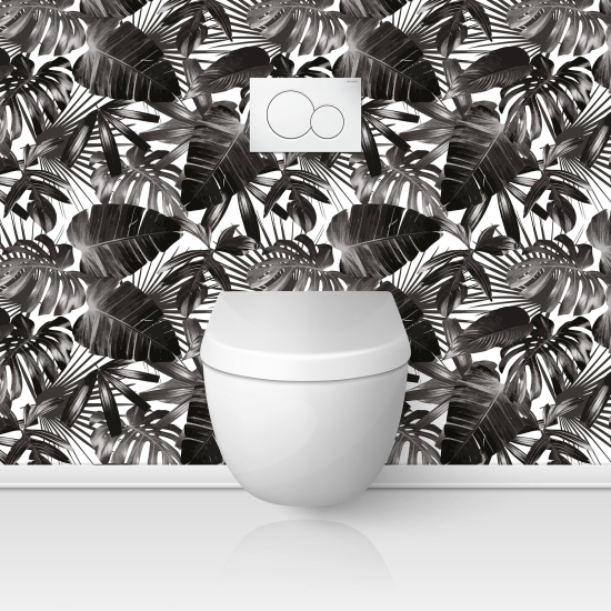 Alzatina adesiva per WC - Foglie Tropicali