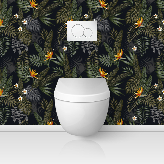 Alzatina adesiva per WC - Foglie Tropicali
