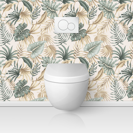 Alzatina adesiva per WC - Foglie Tropicali