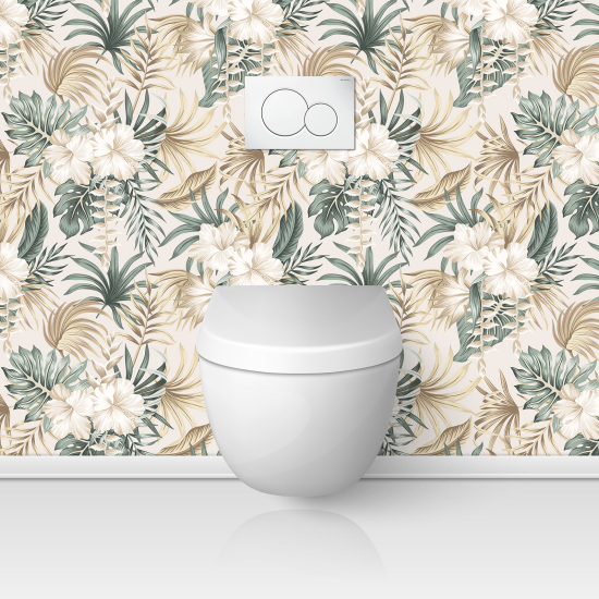 Alzatina adesiva per WC - Foglie Tropicali