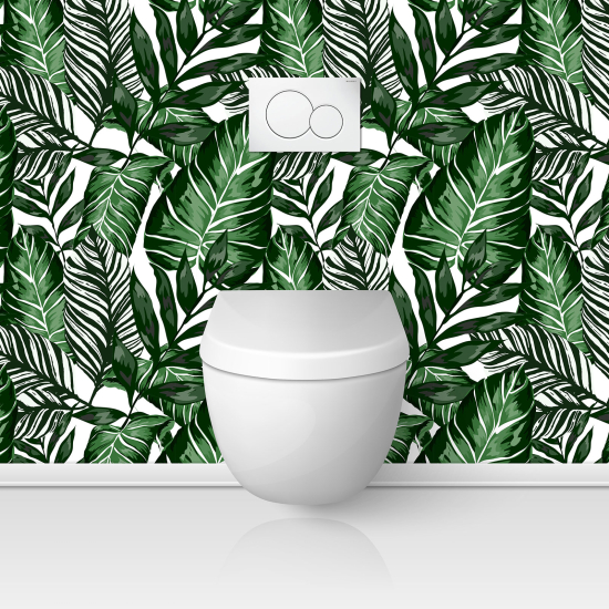 Alzatina adesiva per WC - Foglie Tropicali