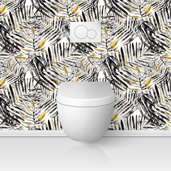 Alzatina adesiva per WC - Foglie Tropicali