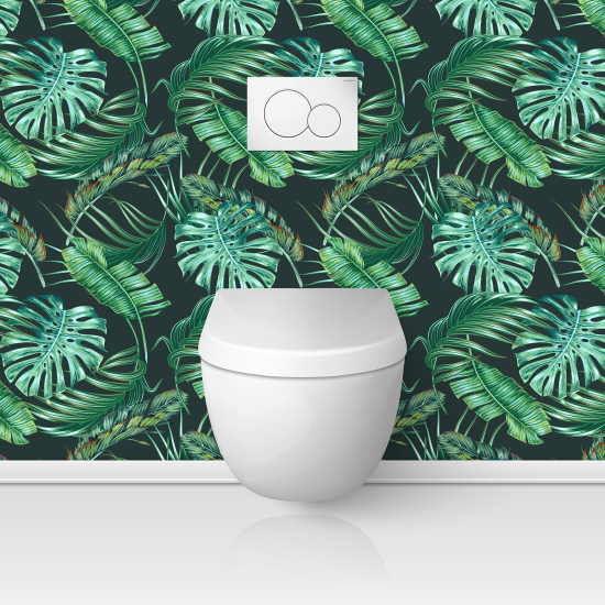Alzatina adesiva per WC - Foglie Tropicali