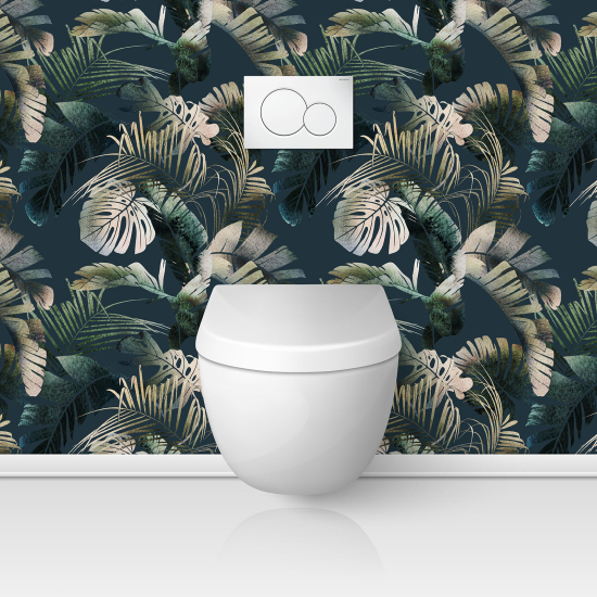 Alzatina adesiva per WC - Foglie Tropicali