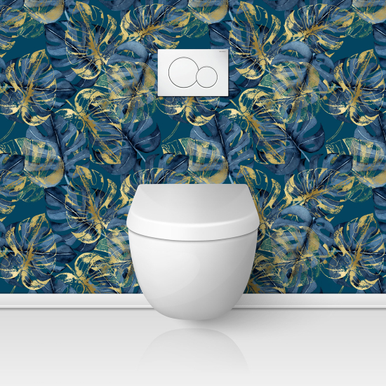 Alzatina adesiva per WC - Foglie Tropicali