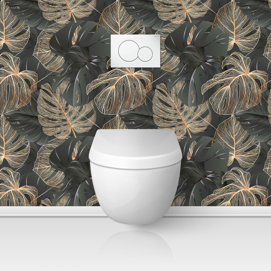 Alzatina adesiva per WC - Foglie Tropicali
