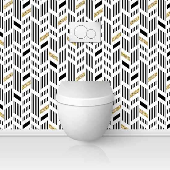 Alzatina adesiva per WC - Motivo Chevron