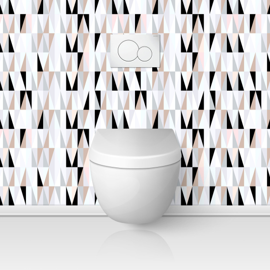 Alzatina adesiva per WC - Motivo Geometrico