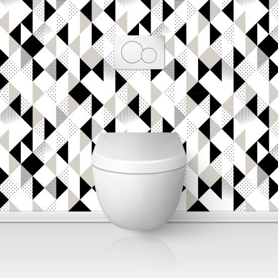 Alzatina adesiva per WC - Motivo Geometrico