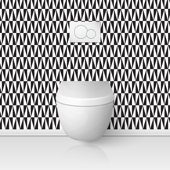 Alzatina adesiva per WC - Motivo geometrico