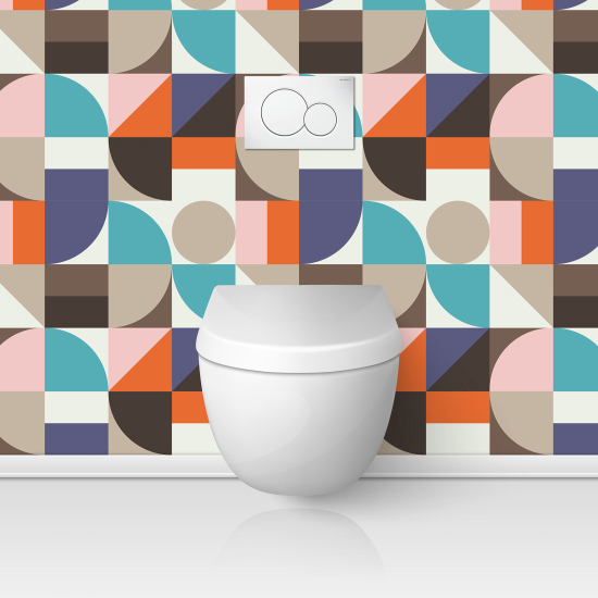 Alzatina adesiva per WC - Motivo geometrico