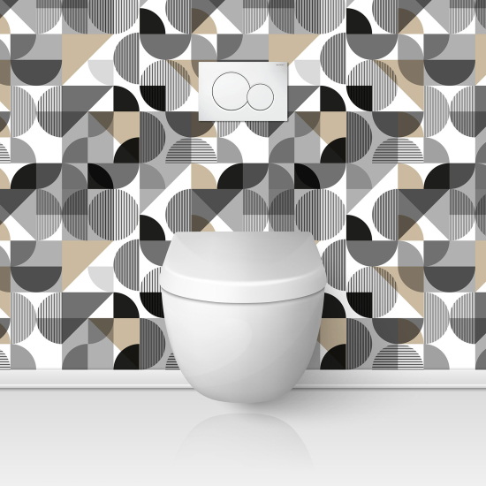 Alzatina adesiva per WC - Motivo geometrico