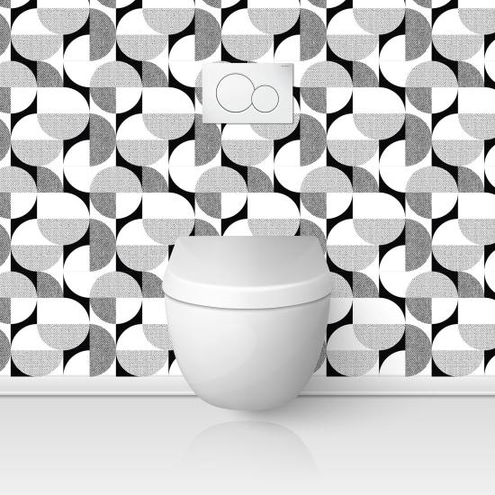 Alzatina adesiva per WC - Motivo geometrico