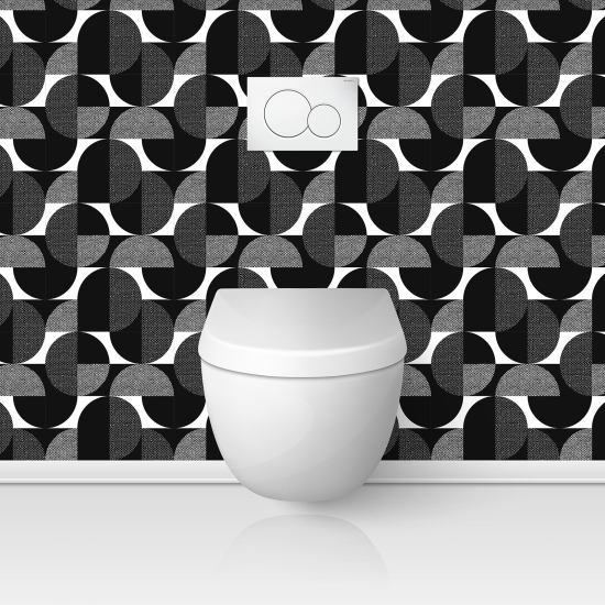 Alzatina adesiva per WC - Motivo geometrico