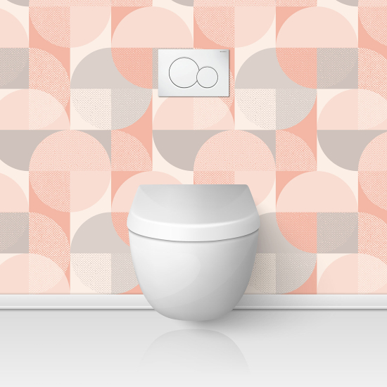 Alzatina adesiva per WC - Motivo geometrico