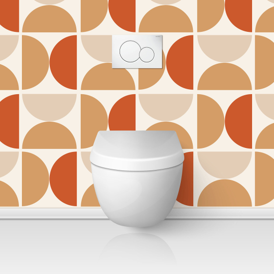 Alzatina adesiva per WC - Motivo geometrico