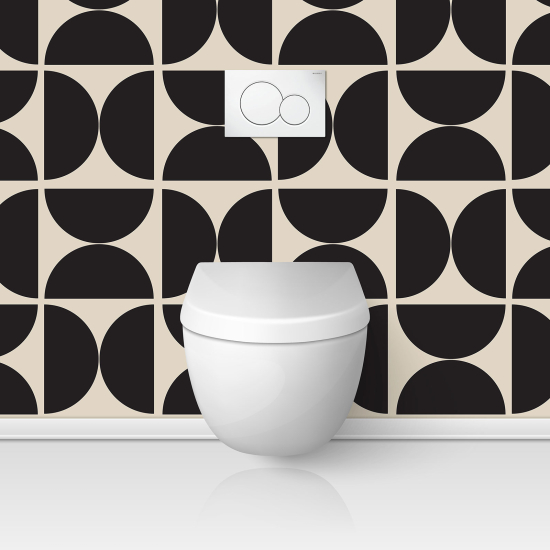 Alzatina adesiva per WC - Motivo geometrico