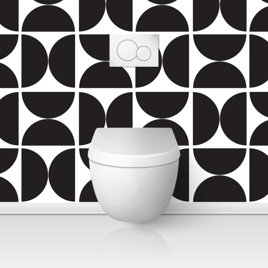 Alzatina adesiva per WC - Motivo geometrico